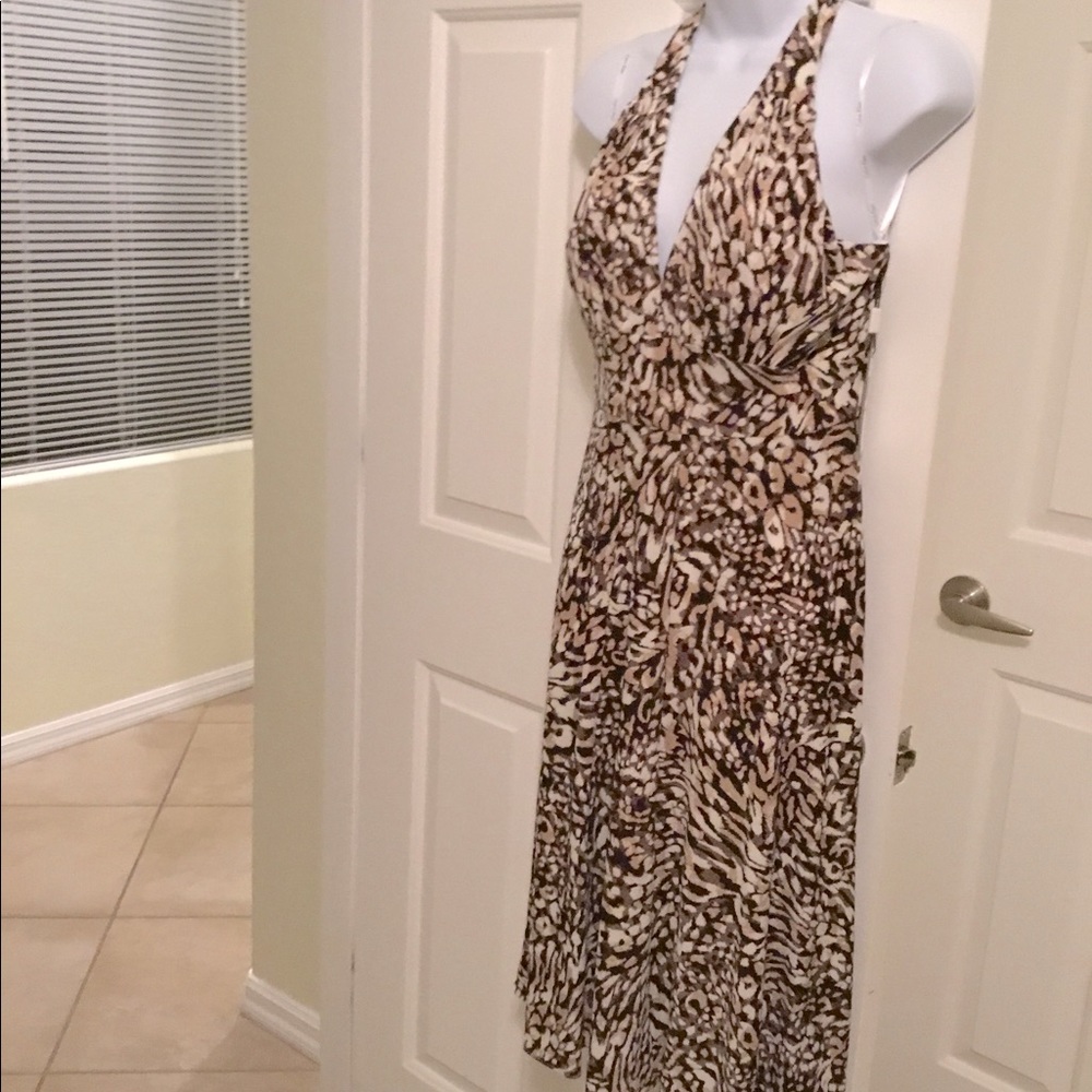 Calvin Klein V Neck Halter Dress